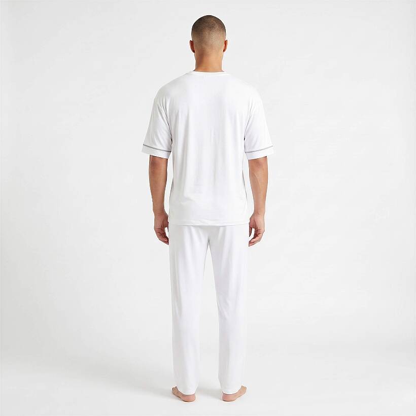 Cooling Jersey Erkek Pijama Takımı - XL/2XL - Beyaz - 