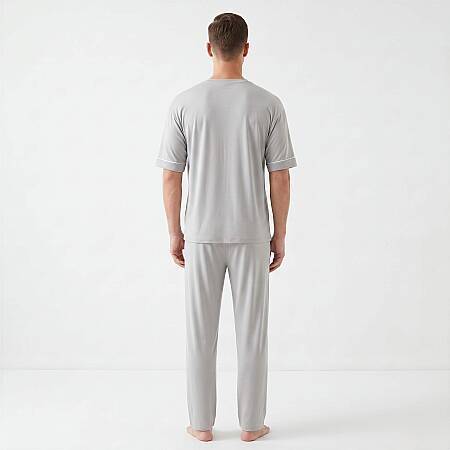 Cooling Jersey Erkek Pijama Takımı - Gri - 3