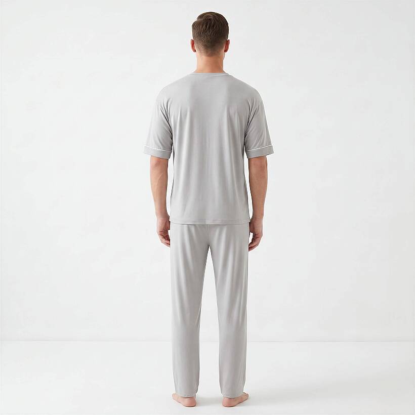 Cooling Jersey Erkek Pijama Takımı - Gri - 