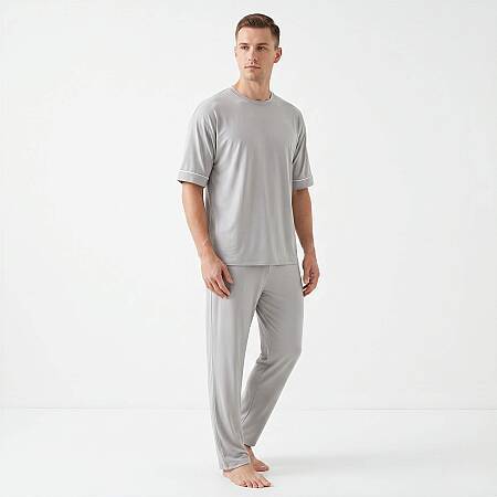 Cooling Jersey Erkek Pijama Takımı - Gri - 2