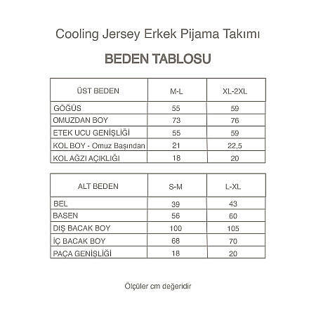 Cooling Jersey Erkek Pijama Takımı - Gri - 7