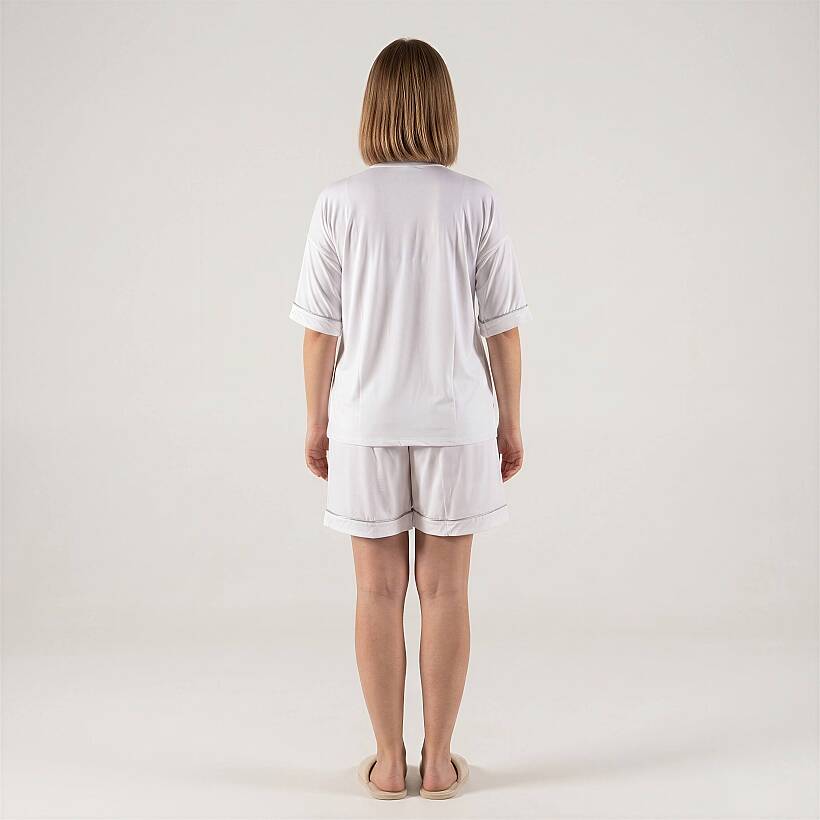 Cooling Jersey Kadın Pijama Takımı - L/XL - Beyaz - 