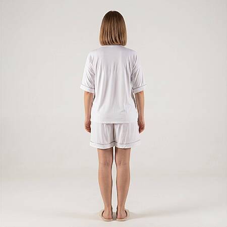Cooling Jersey Kadın Pijama Takımı - S/M - Beyaz - 3