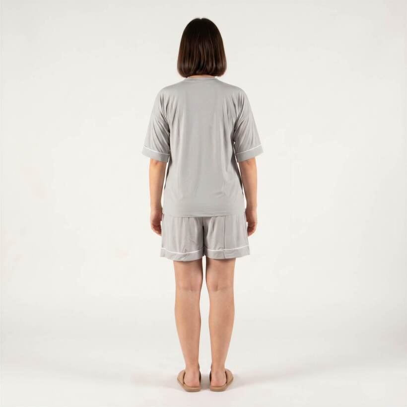 Cooling Jersey Kadın Pijama Takımı - Gri - 