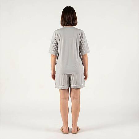 Cooling Jersey Kadın Pijama Takımı - S/M - Gri - 3