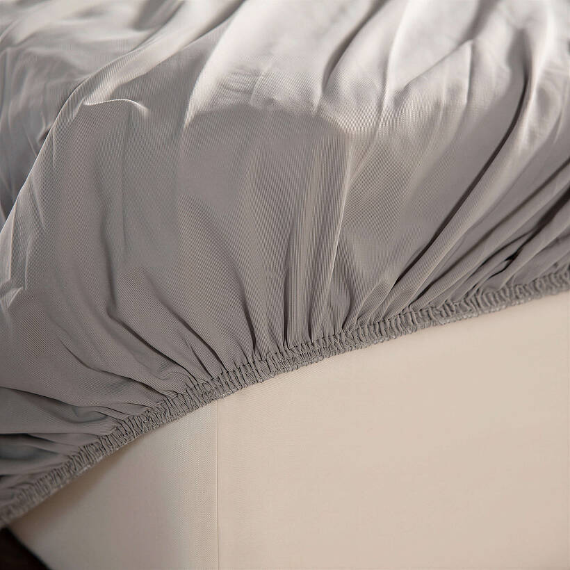 Cooling Sheet Gri Çift Kişilik Lastikli Çarşaf Seti - 