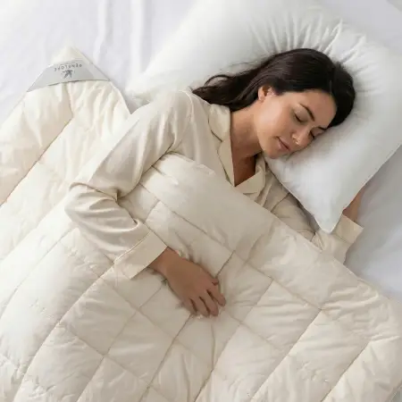 Gots Sertifikalı 8,5 Tog %100 Pamuk Kumaş Çift Kişilk Yorgan - Cotton Live Serisi - 1