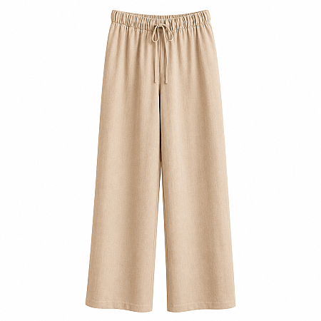 Diego Keten Cepsiz Pantolon Natural S-M - 3