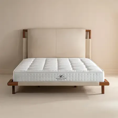 Doğal Pamuk, 1000 Count Pocket Yay Sistemli, El Yapımı Yatak 140x200 cm - Pure White - 1