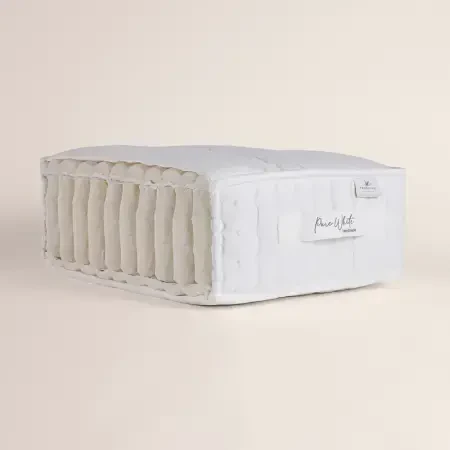 Doğal Pamuk, 1000 Count Pocket Yay Sistemli, El Yapımı Yatak 160x200 cm - Pure White - 6