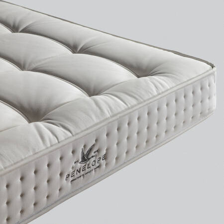 Doğal Pamuk, 1000 Count Pocket Yay Sistemli, El Yapımı Yatak 160x200 cm - Pure White - 3