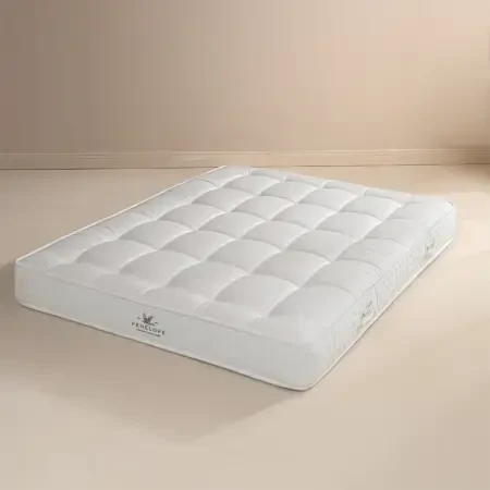 Doğal Pamuk, 1000 Count Pocket Yay Sistemli, El Yapımı Yatak 180x200 cm - Pure White - 3