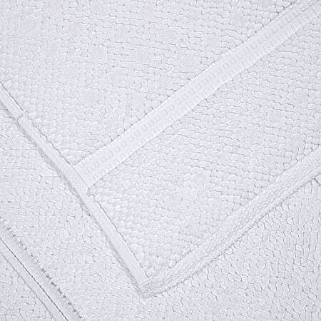 Dora Kaydırmaz Taban Beyaz Banyo Paspası - 50x80 cm - 2