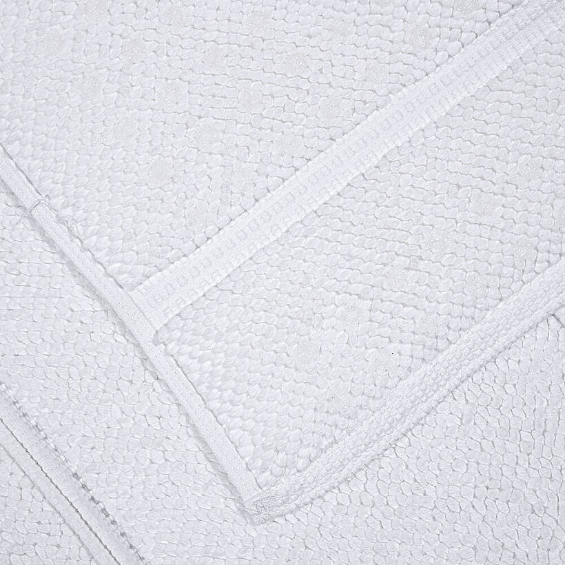 Dora Kaydırmaz Taban Beyaz Banyo Paspası - 50x80 cm - 