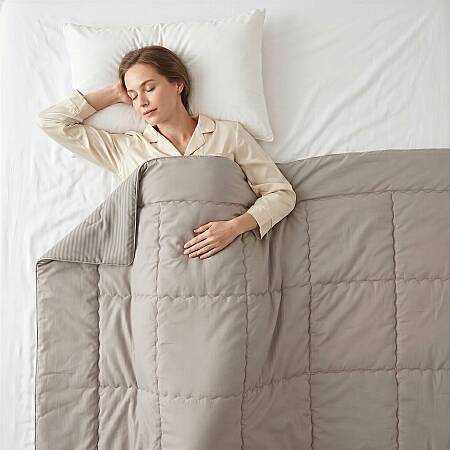Dual Cooling Yorgan - 200X220 cm / Gri Çizgili - 3
