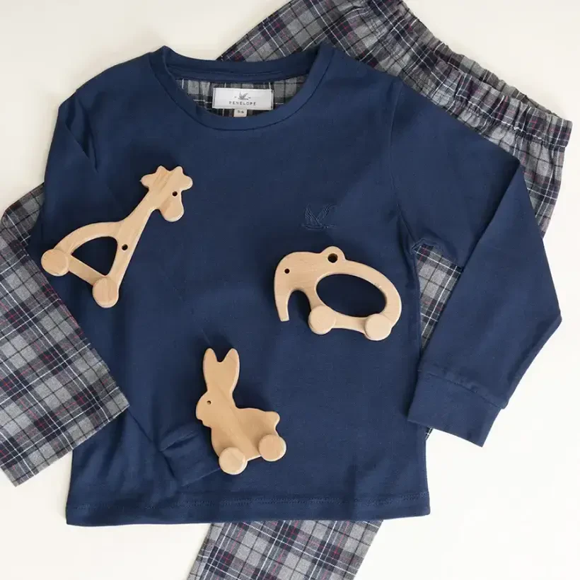 Erkek Çocuk Pijama Takımı 5-6 Yaş Lacivert - Penelope