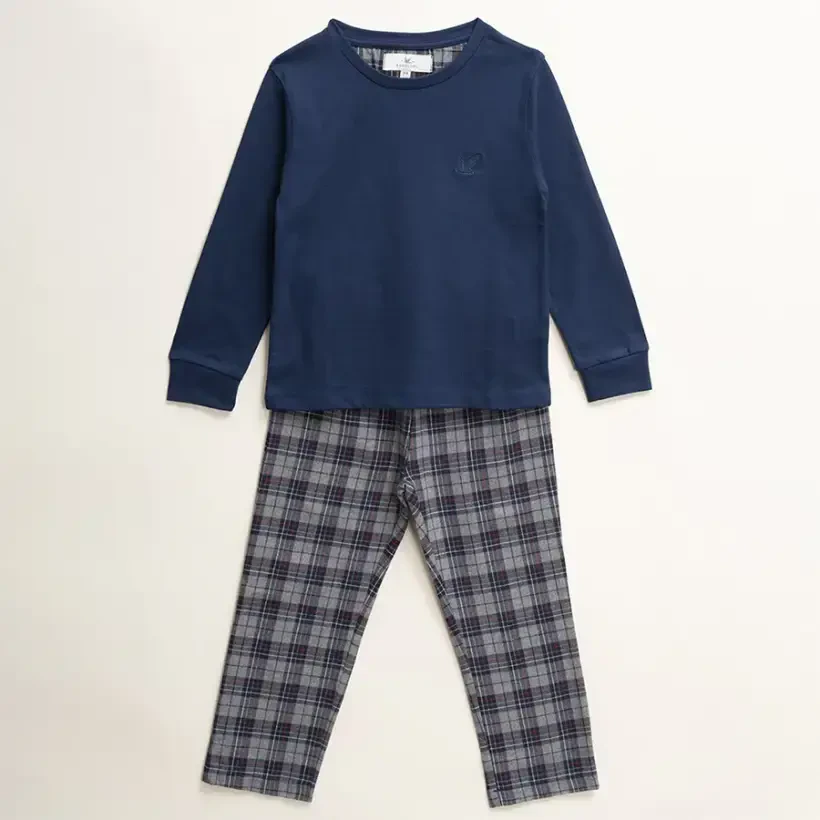 Erkek Çocuk Pijama Takımı 9-10 Yaş Lacivert - 