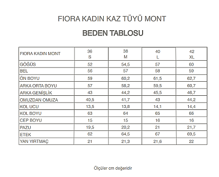 %100 Kaz Tüyü Fiora Kadın Kısa Mont - Bej - 14
