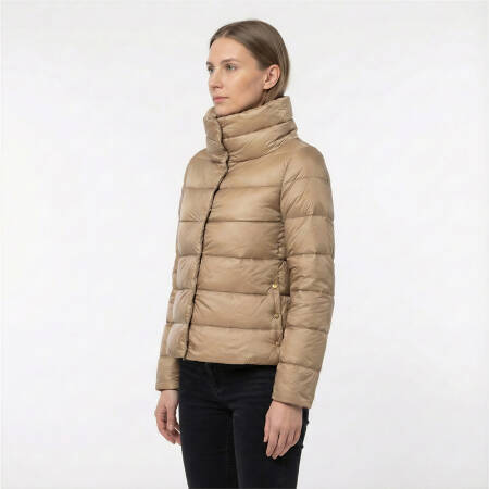 %100 Kaz Tüyü Fiora Kadın Kısa Mont - Bej/XL - PENELOPE (1)