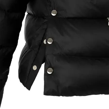 %100 Kaz Tüyü Fiora Kadın Kısa Mont - Siyah /S - 5