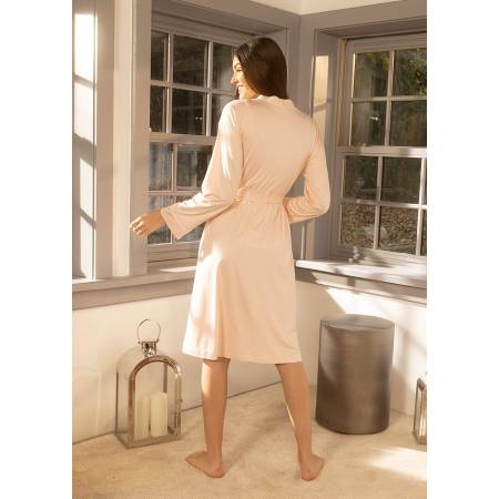 Merserize Viskon Kumaş Sabahlık Pudra L - Gaia Serisi - 2