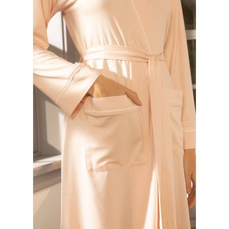 Merserize Viskon Kumaş Sabahlık Pudra L - Gaia Serisi - 3