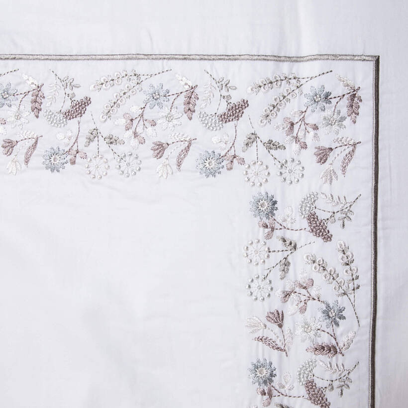 %100 Pamuk Saten Çift Kişilik Nevresim Seti 260x240 cm - Gardenia Serisi - 
