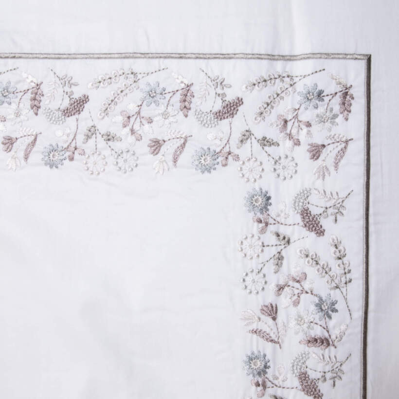 %100 Pamuk Saten Çift Kişilik Nevresim Seti - Gardenia Serisi - 