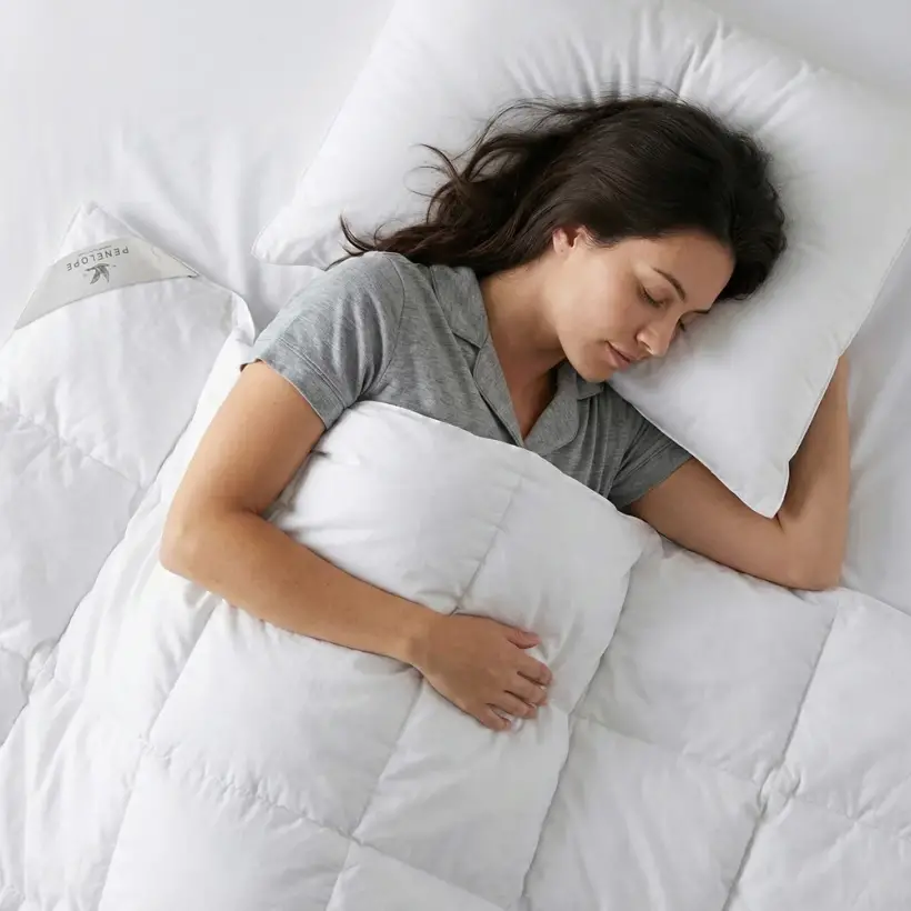 13,5 Tog %100 Kaz Tüyü Çift Kişilik Yorgan 195x215 cm - Gold Serisi - Penelope