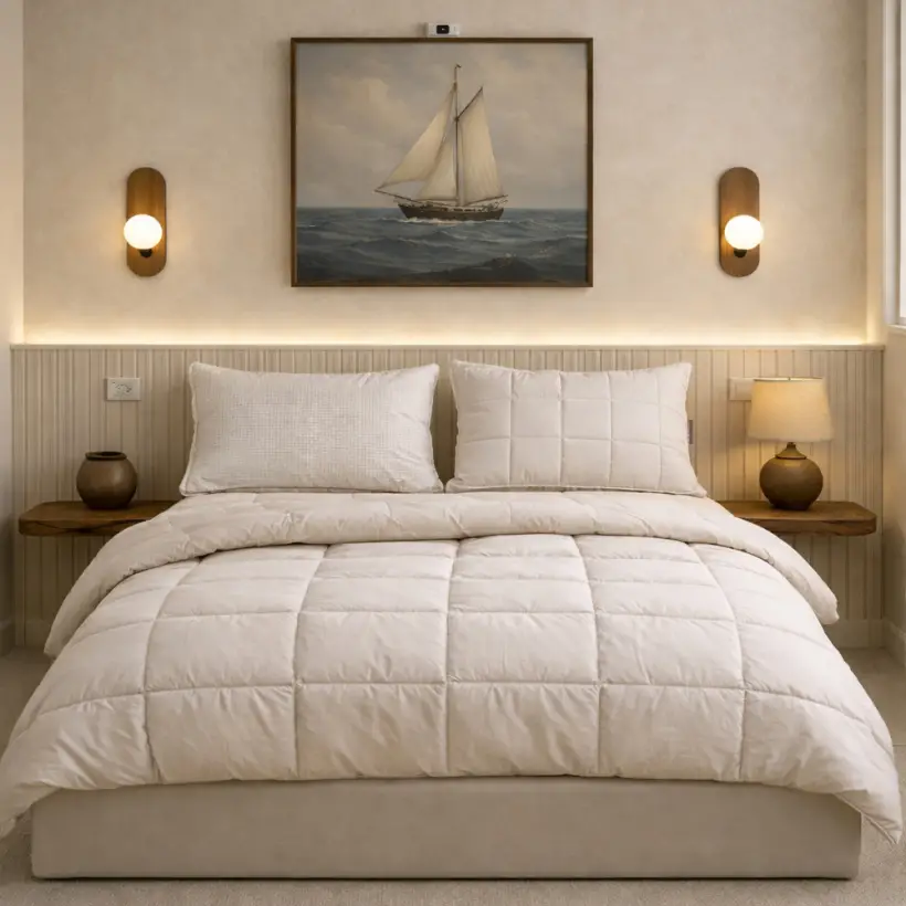 GOTS Organik Pamuk ve Ayarlanabilir Destekli Çift Kişilik Uyku Seti - PENELOPE