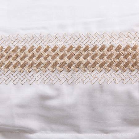 %100 Pamuk Saten Çift Kişilik Bej Nevresim Seti 200x220 cm - Harmony Serisi - 2