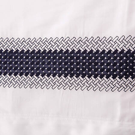 %100 Pamuk Saten Çift Kişilik Lacivert Nevresim Seti 260x240 cm - Harmony Serisi - 2