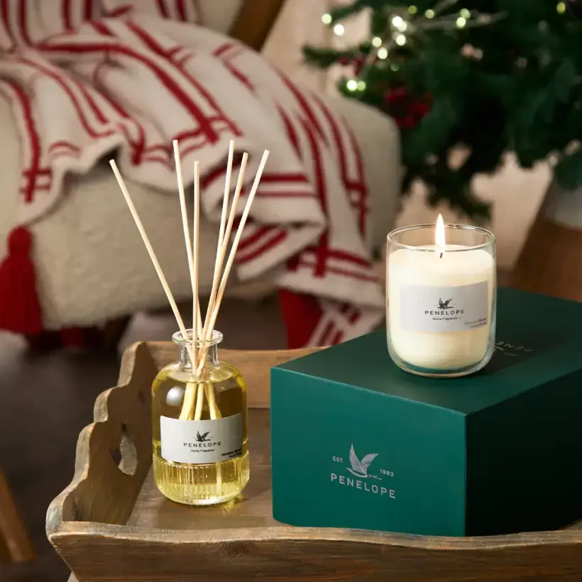Yılbaşı Jasmine Bloom Kutulu Hediye Seti (Oda Kokusu & Mum) - PENELOPE
