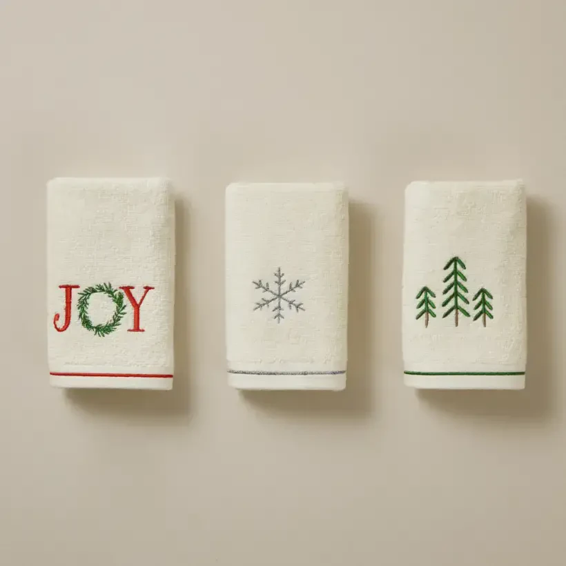 Yılbaşı Temalı %100 Pamuk 3'lü Kutulu Havlu Seti - Joy Box - 