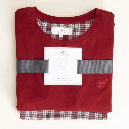 Kız Çocuk Pijama Takımı 7-8 Yaş Bordo - 1