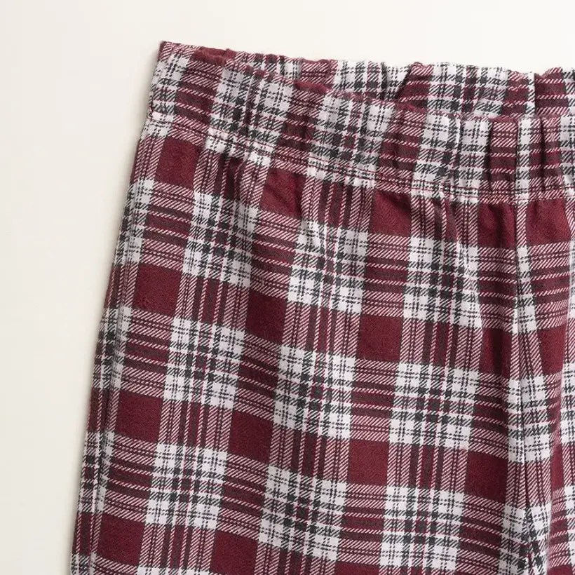 Kız Çocuk Pijama Takımı 7-8 Yaş Bordo - 