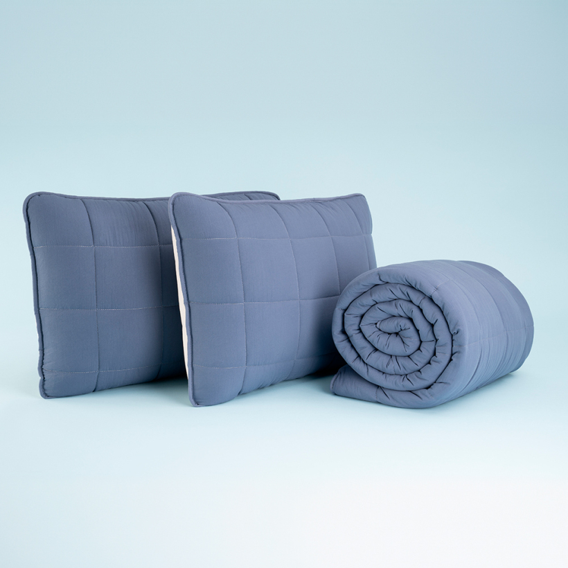 Kullanımı Kolay Çift Kişilik Yastık Alezi Ve Yorgan Seti 220x240 cm Denim - Egeo Life Serisi - Othello