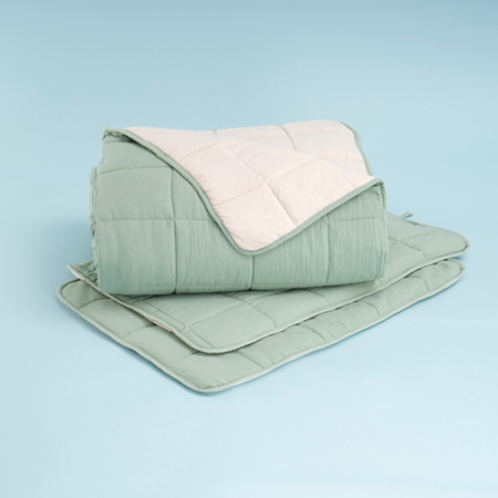 Kullanımı Kolay Çift Kişilik Yastık Alezi Ve Yorgan Seti 220x240 cm Yeşil - Egeo Life Serisi - Othello (1)