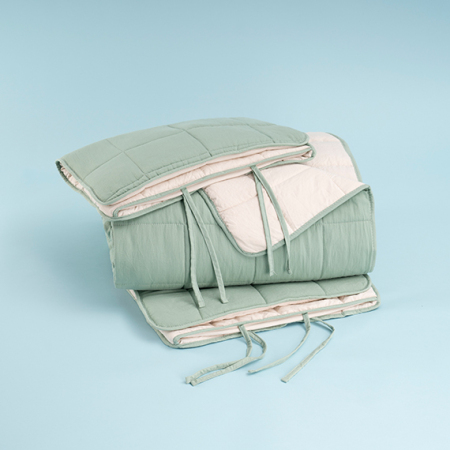 Kullanımı Kolay Çift Kişilik Yastık Alezi Ve Yorgan Seti 220x240 cm Yeşil - Egeo Life Serisi - 3