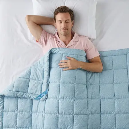 Kullanımı Kolay Çift Kişilik Yorgan 195x215 cm Mavi - Dormio Bloom Serisi - 1