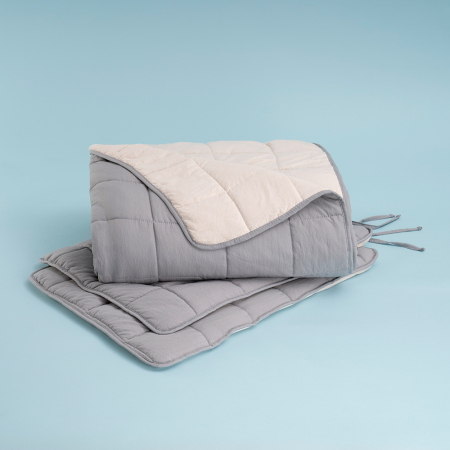 Kullanımı Kolay Tek Kişilik Yastık Alezi Ve Yorgan Seti 170x230 cm Gri - Egeo Life Serisi - 3