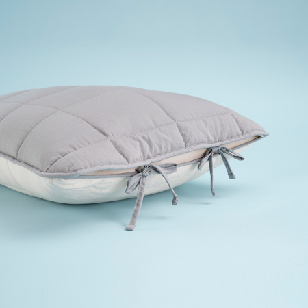 Kullanımı Kolay Tek Kişilik Yastık Alezi Ve Yorgan Seti 170x230 cm Gri - Egeo Life Serisi - 7