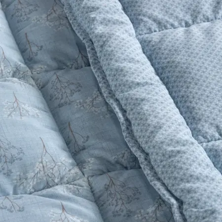 Kullanımı Kolay Tek Kişilik Yorgan 155x215 cm Mavi - Dormio Bloom Serisi - 3
