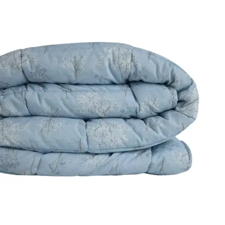 Kullanımı Kolay Tek Kişilik Yorgan 155x215 cm Mavi - Dormio Bloom Serisi - 6