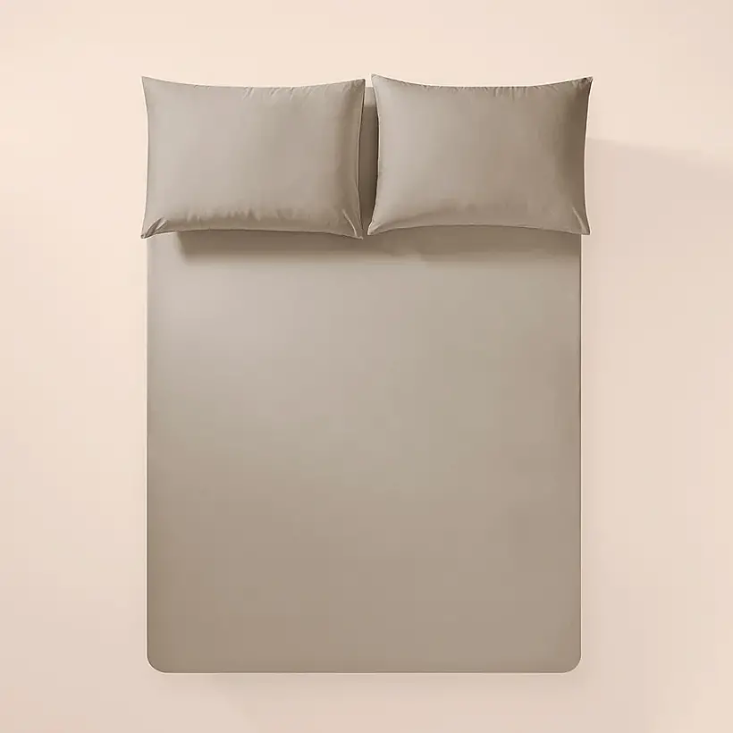 Lastikli Çarşaf Seti 200x200 + 35 cm - Taş - 