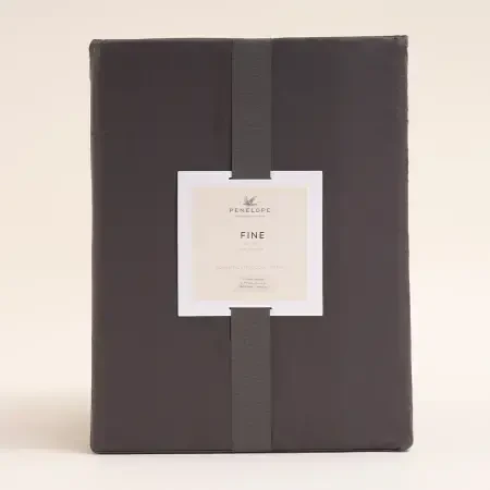 %100 Pamuk Saten Lastikli Çarşaf Seti 100x200 cm Antrasit - Lia Serisi - 8