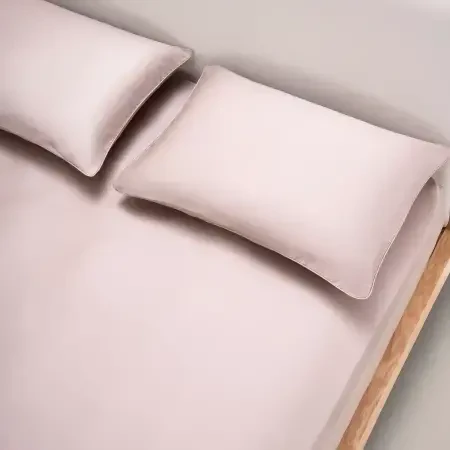 %100 Pamuk Saten Lastikli Çarşaf Seti 200x200 cm Taş - Lia Serisi - Penelope (1)