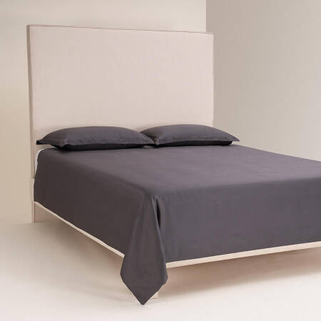 %100 Pamuk Saten Nevresim Seti 240x220 cm Antrasit - Lia Serisi - Penelope (1)