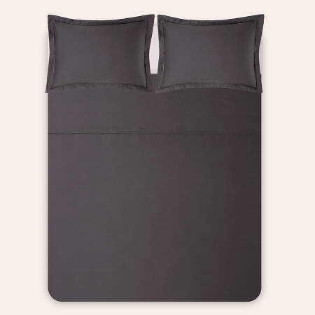 %100 Pamuk Saten Nevresim Seti 240x220 cm Antrasit - Lia Serisi - 3