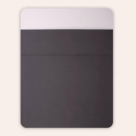 %100 Pamuk Saten Nevresim Seti 240x220 cm Antrasit - Lia Serisi - 5